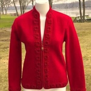 Beautiful beaded wool jacket S